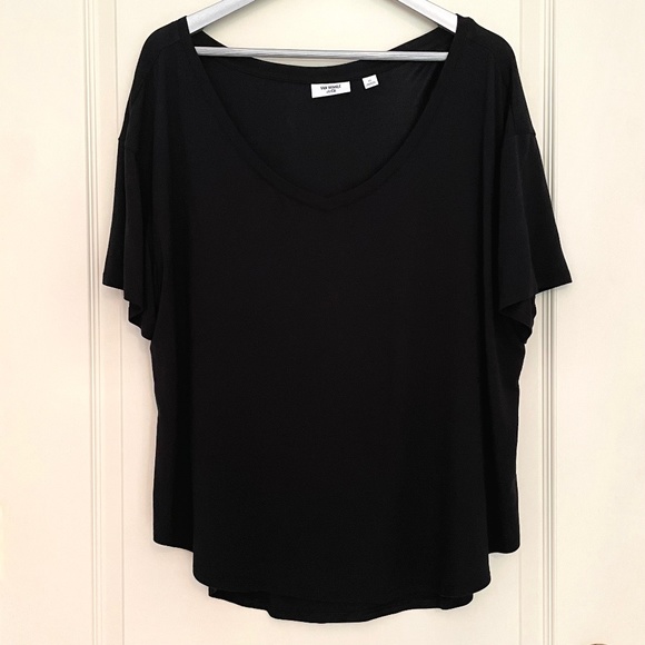 Van Winkle & Co Black Scoop Neck Short Sleeve Tee Sz XL - Picture 1 of 5